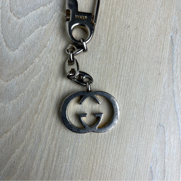Gucci Vintage Interlocking G Keychain Silver Tone 5” - Picture 8 of 8